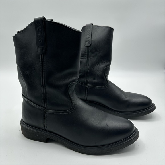 Red Wing Pecos Black Boots Mens 12 D Leather 1125 Western Work USA Made READ - Picture 2 of 14